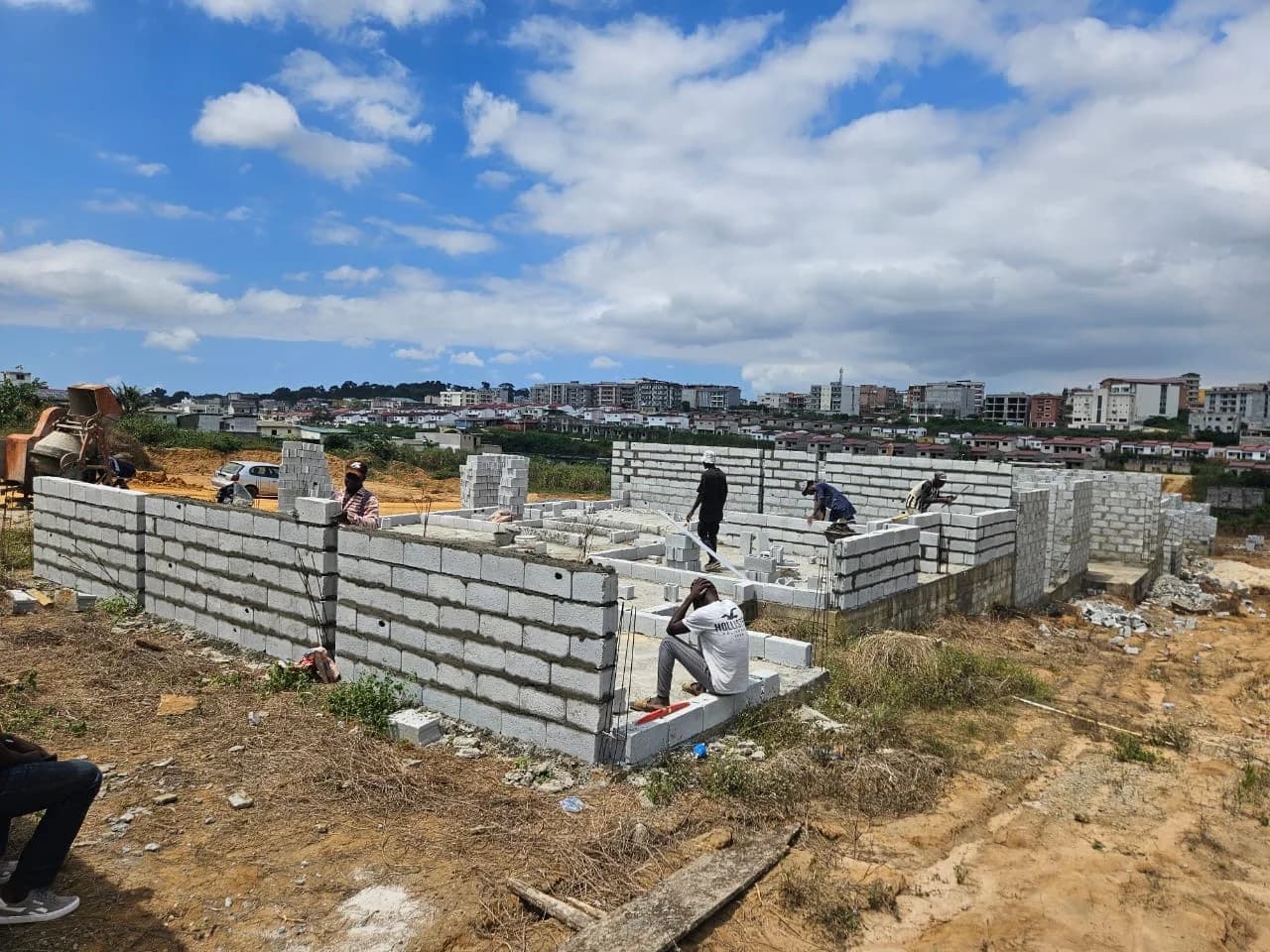 Réalisation de travaux de maçonnerie
